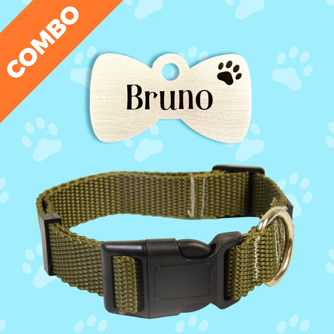 Bark & Purr Tag Classic Collar Combo