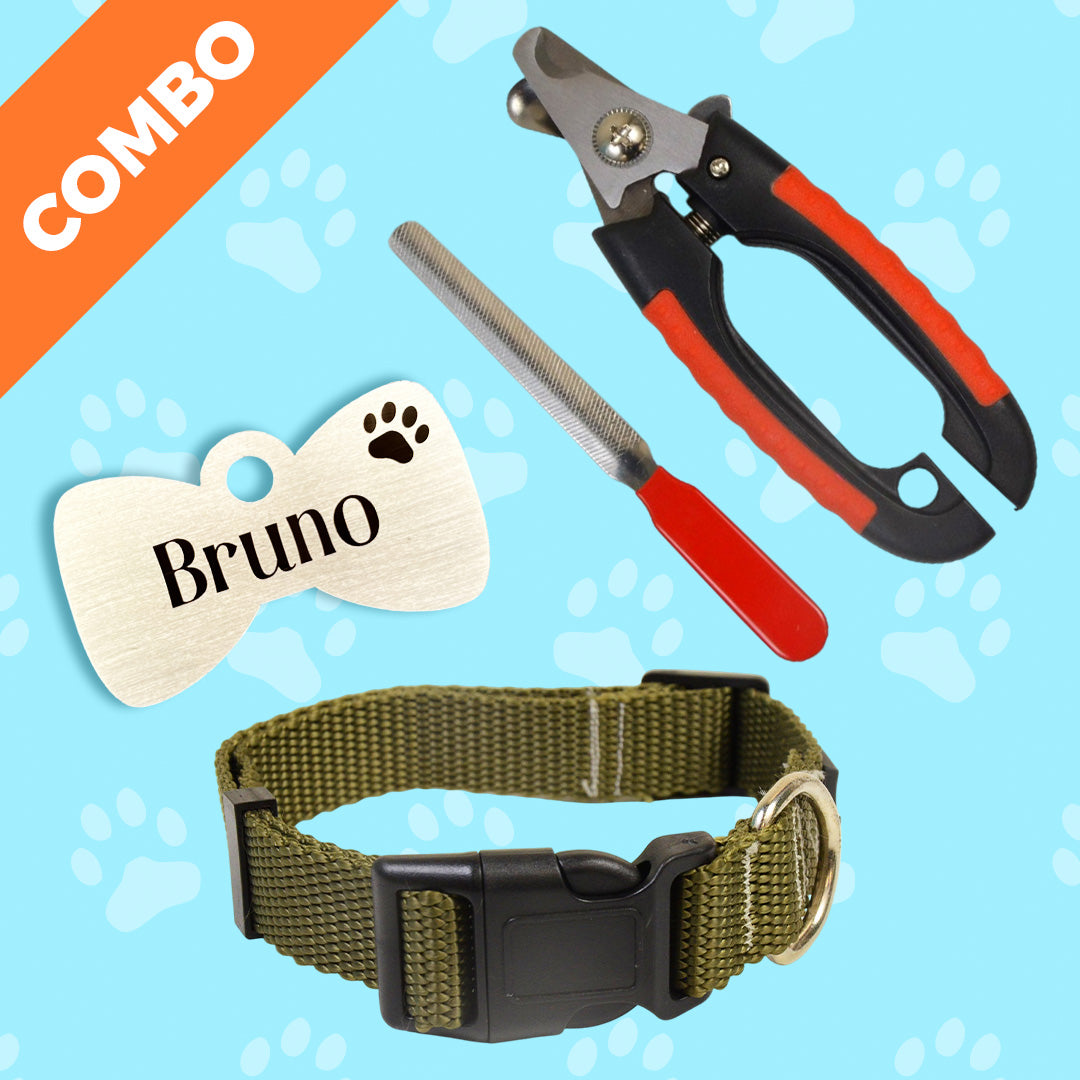 Bark & Purr Classic Collar Tag and Nail Cutter Combo