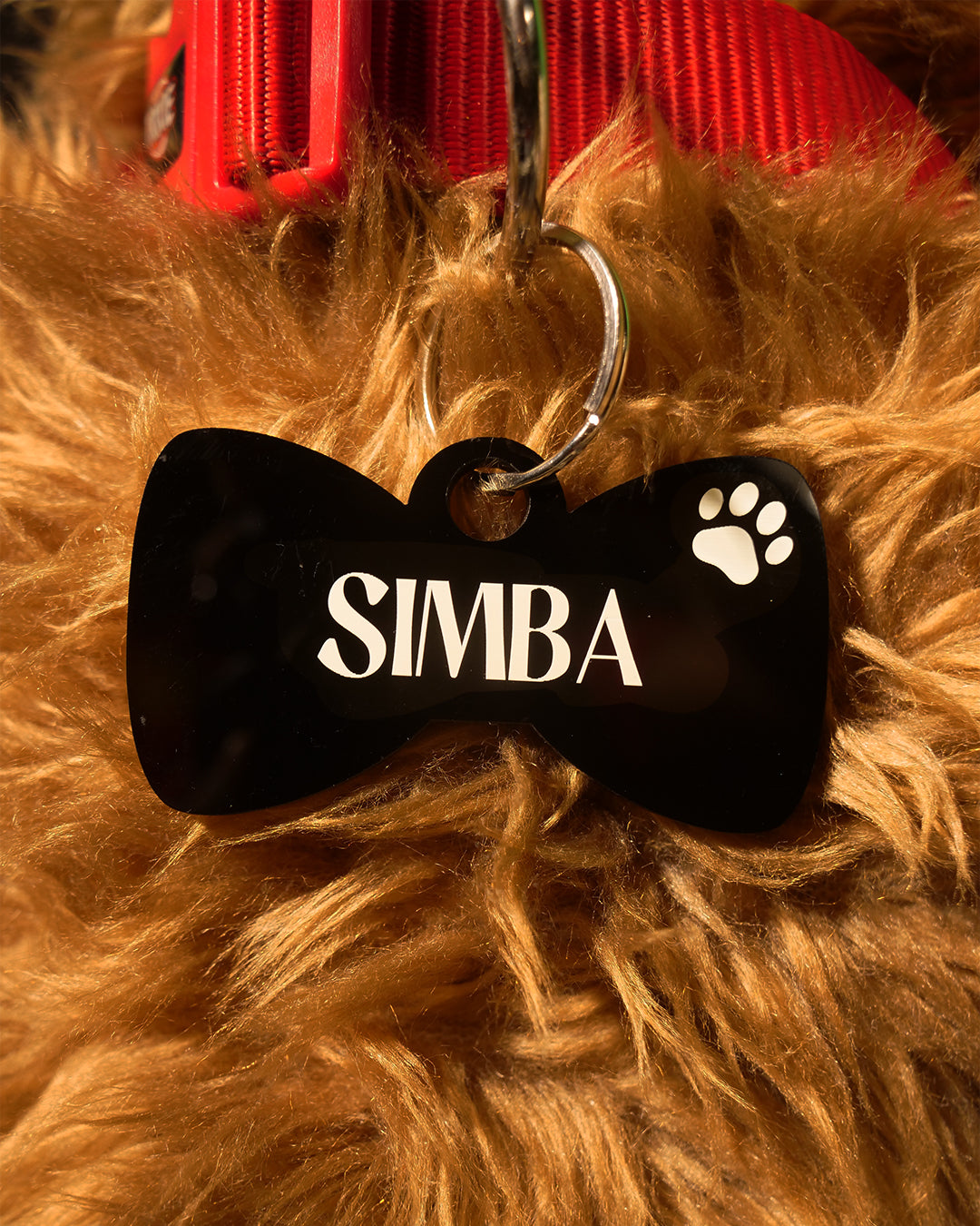 Customised Acrylic Dog Tag – Bow (Black)