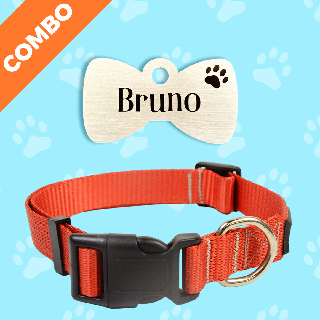 Bark & Purr Nylon Collar Tag Combo