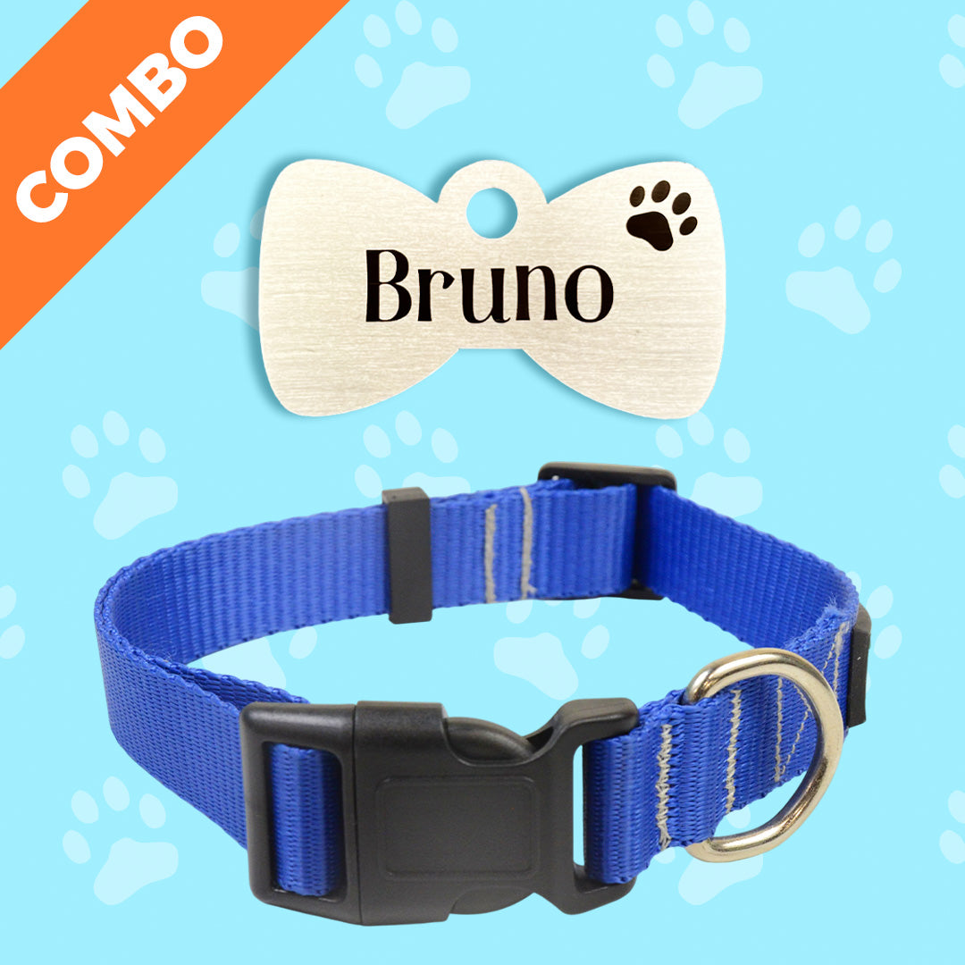 Bark & Purr Nylon Collar Tag Combo