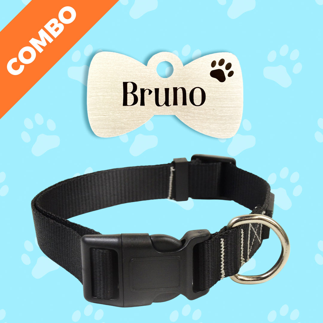 Bark & Purr Nylon Collar Tag Combo