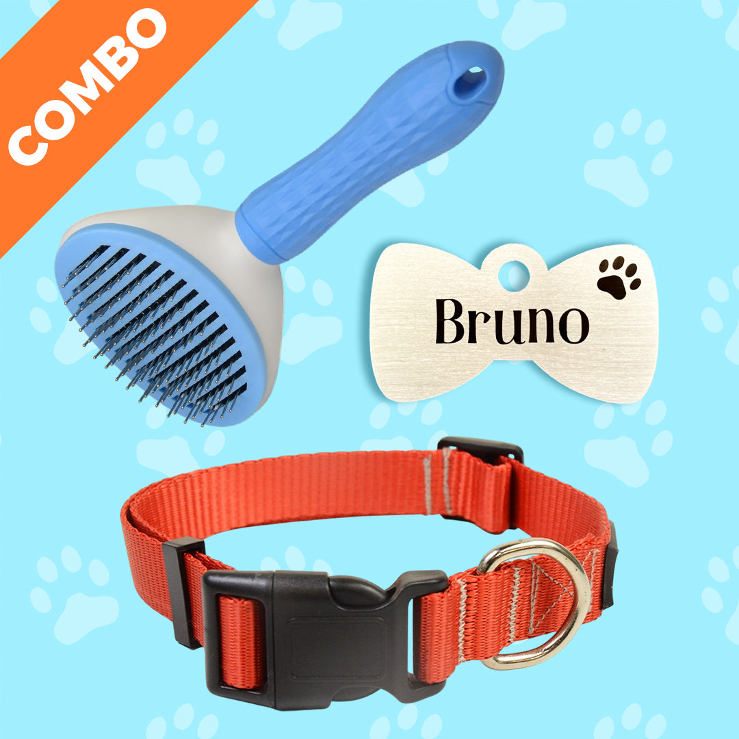 Bark & Purr Nylon Collar Tag and Combo Combo