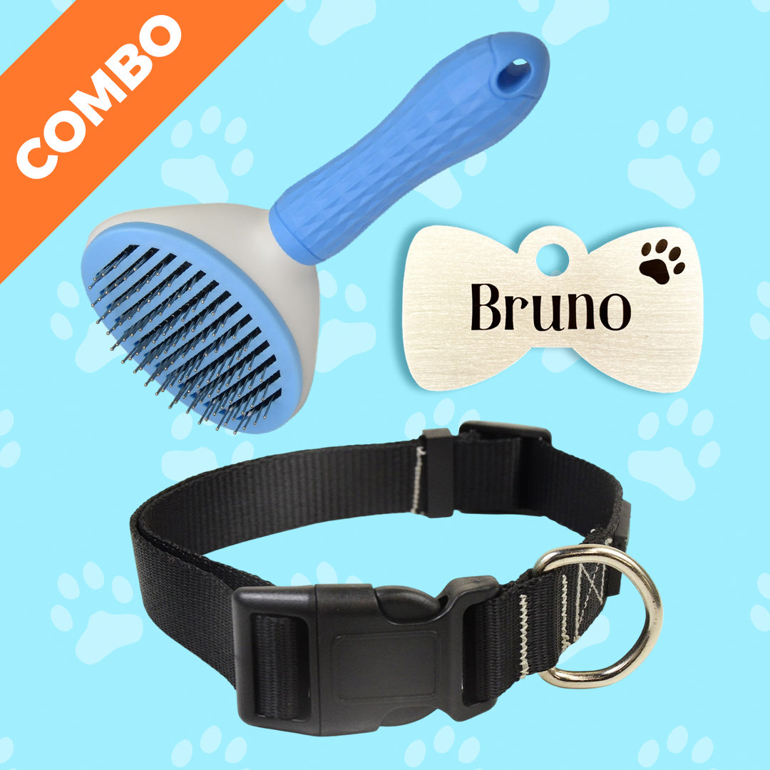 Bark & Purr Nylon Collar Tag and Combo Combo