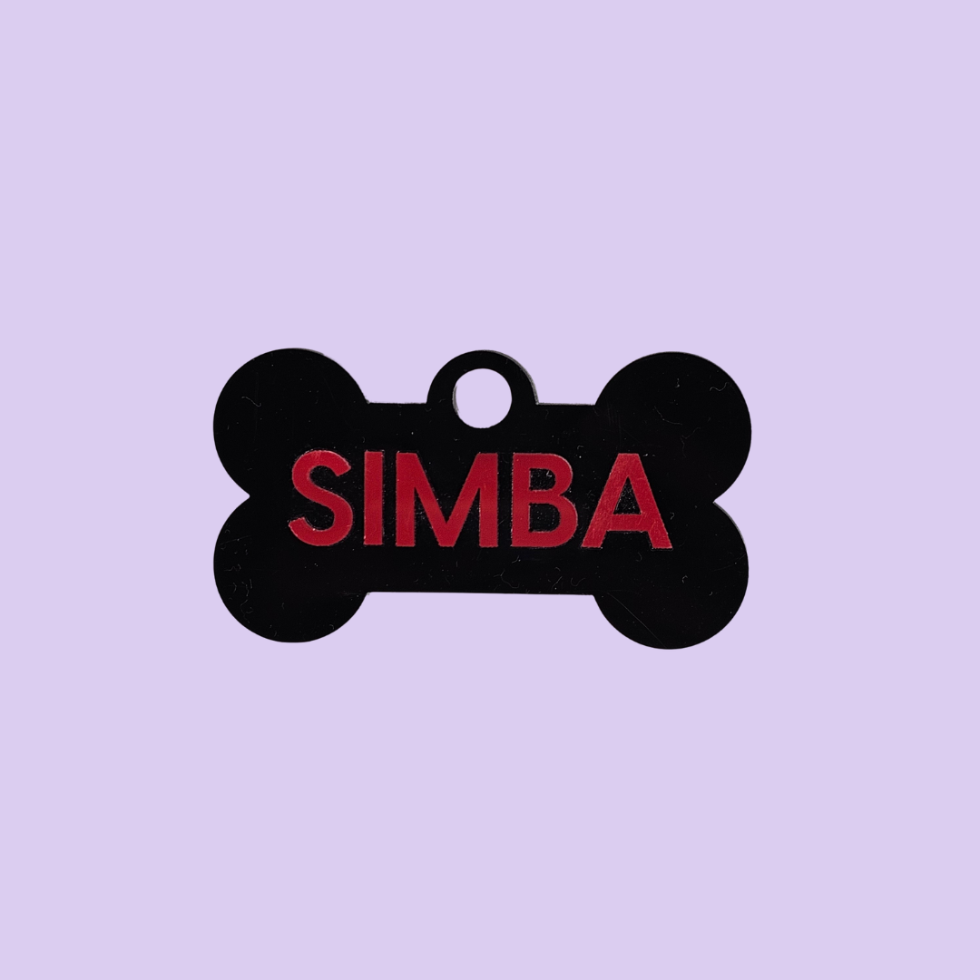 Customised Color Acrylic Dog Bone Tags(Large – 7.5cm x 4.1cm)