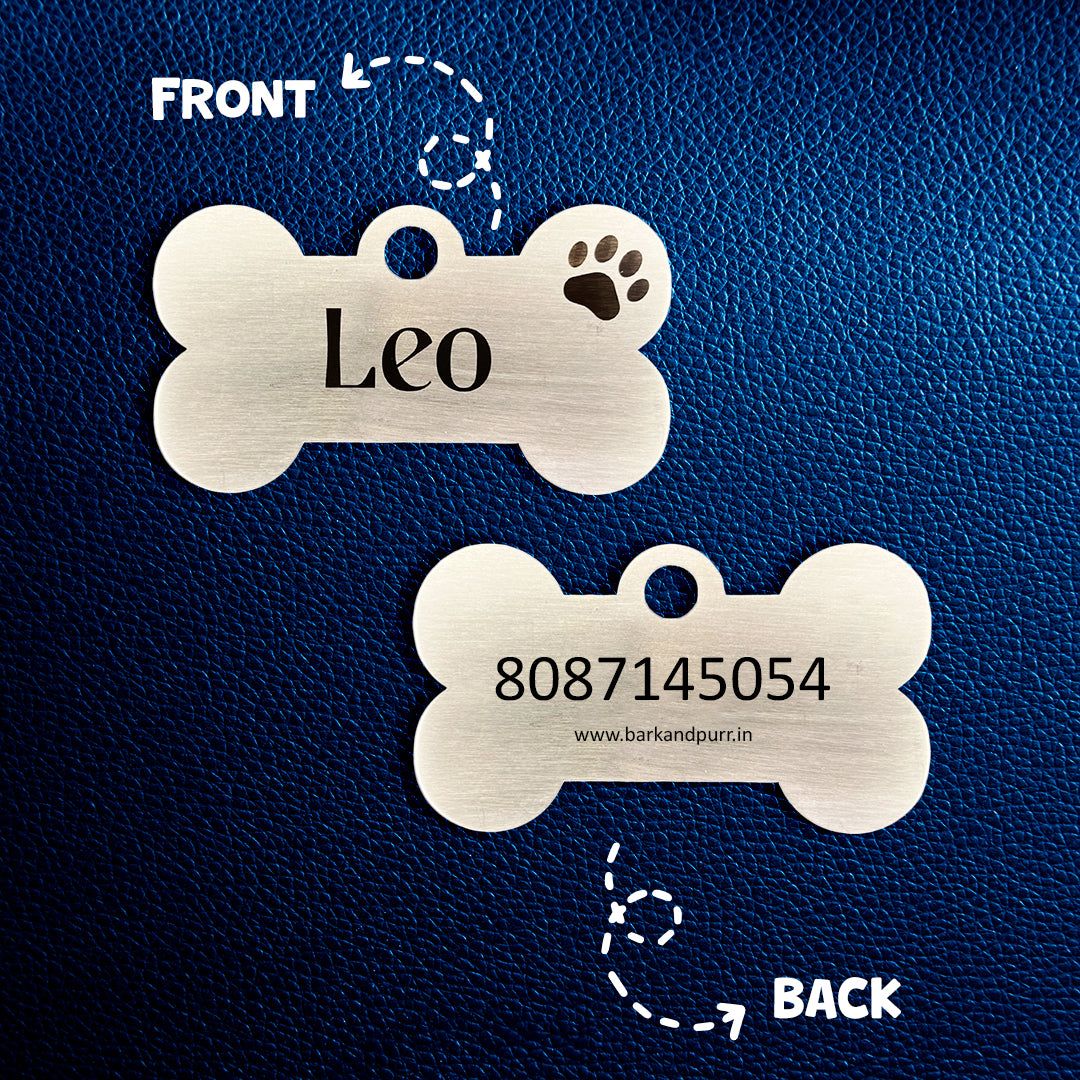 Customised Steel Dog Tag – Bone
