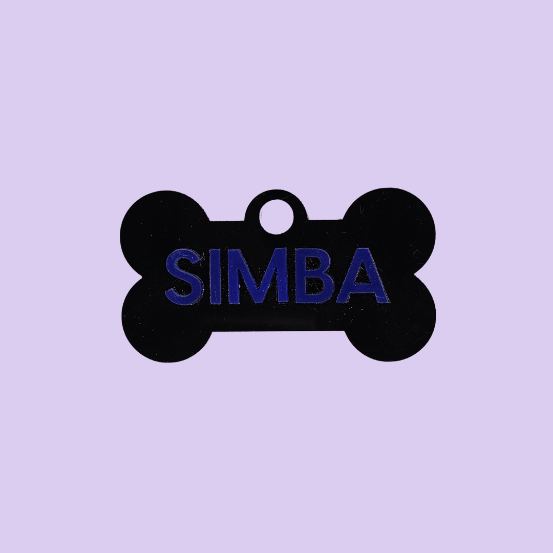 Customised Color Acrylic Dog Bone Tags(Large – 7.5cm x 4.1cm)